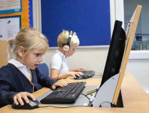 Children using computers