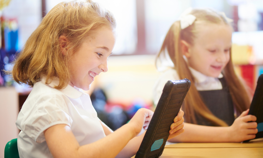 child with ipad