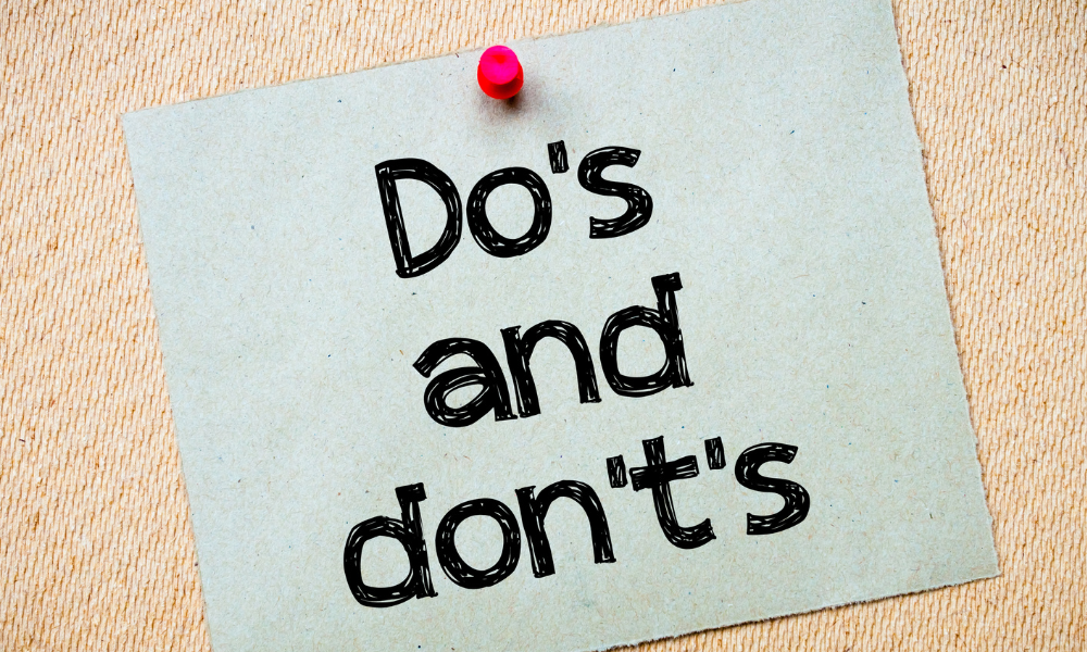 data dos and don'ts